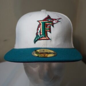 New Era 59FIFTY Fitted Cap Miami Marlins World Series 7 558cm White Teal READ